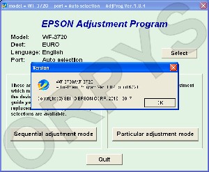 Epson WF-3720, WF-3725 Adjustment Program