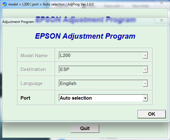 Adjustment program Epson L200 (ESP)
