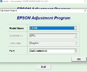 Adjustment Program Epson L1110, L3100, L5190