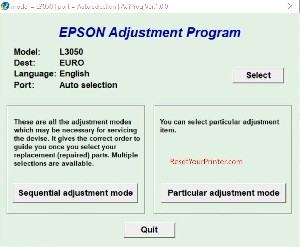 Adjustment Program Epson L3050, L3070