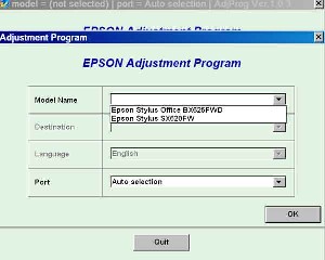 Adjustment Program Epson BX625FWD, SX620FW