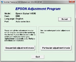 Adjustment Program Epson NX530