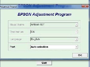 Adjustment Program Epson Artisan 837